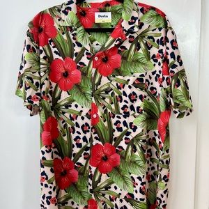 Mens Duvin short sleeve button up size large